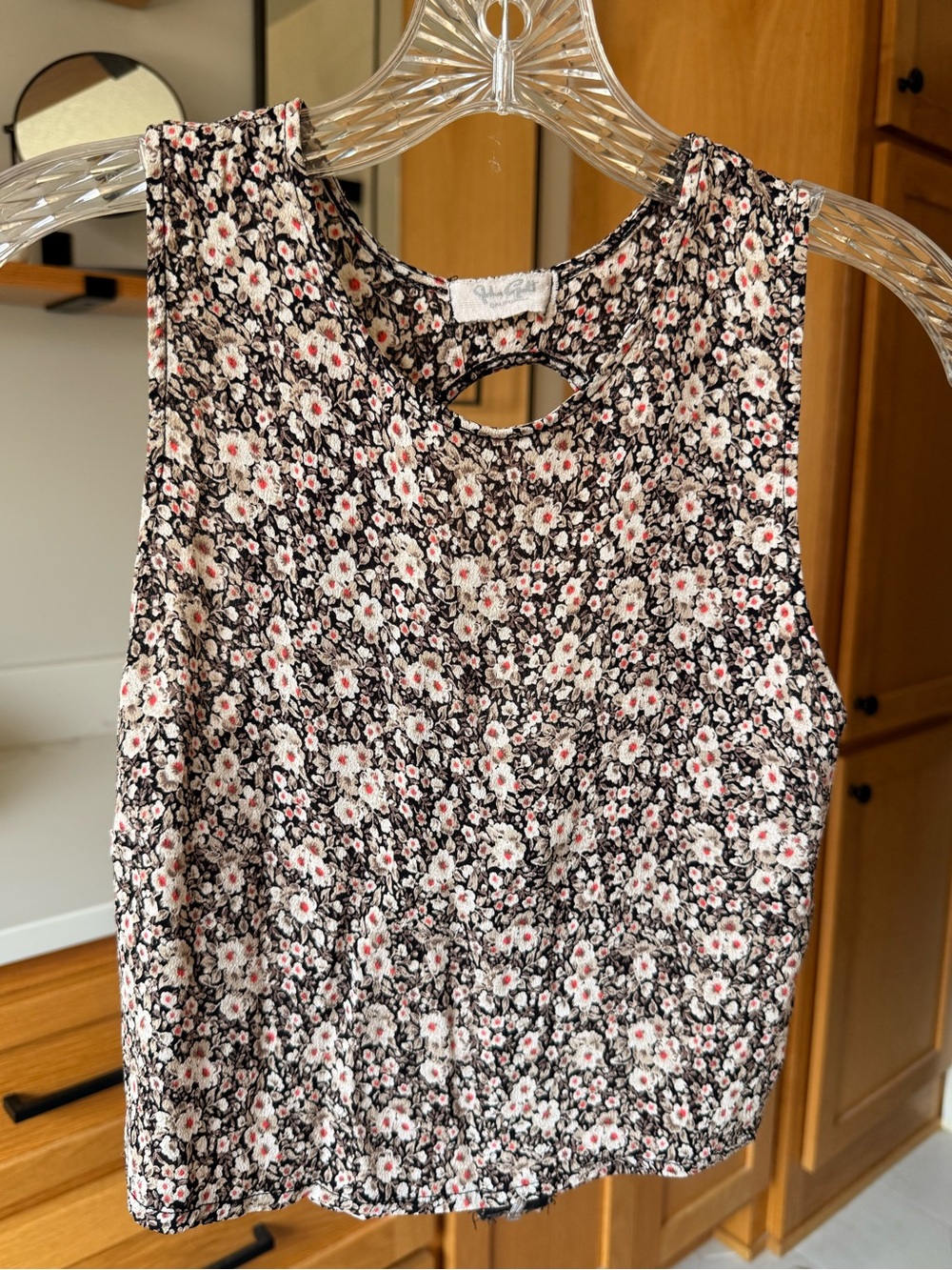 John Galt Floral Open Back Sleeveless Tank Top Size XSmall